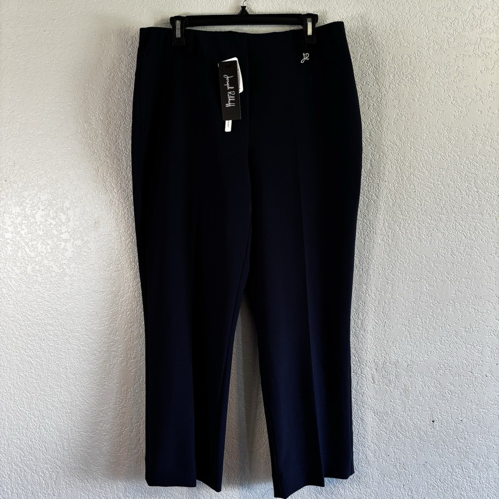 Joseph Ribkoff Pants Midnight Blue Pull On Straight Leg Career Office 251067